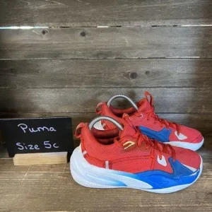 Childrens Kids Puma RS Dreamer Red Super Mario Bros‎ Shoes Sneakers Size 5 Y GUC