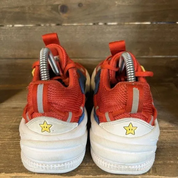 Childrens Kids Puma RS Dreamer Red Super Mario Bros‎ Shoes Sneakers Size 5 Y GUC