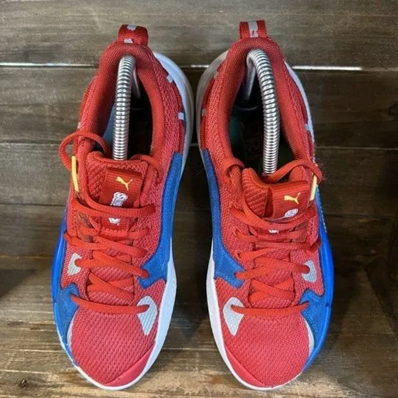 Childrens Kids Puma RS Dreamer Red Super Mario Bros‎ Shoes Sneakers Size 5 Y GUC