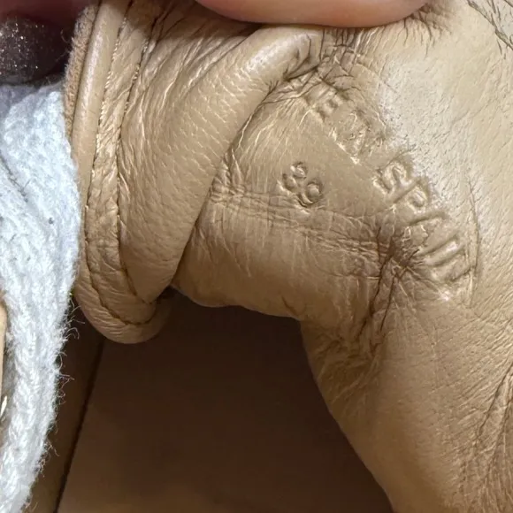 CHLOE Women’s Tan Suede High Top Scalloped Rubber Sneakers Size 8