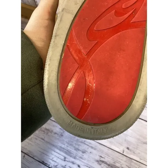 Christian Louboutin Grey Suede Low Top Sneakers Size 46