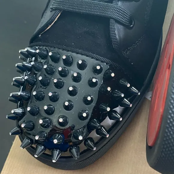 CHRISTIAN LOUBOUTIN Spike Suede High Top Sneaker