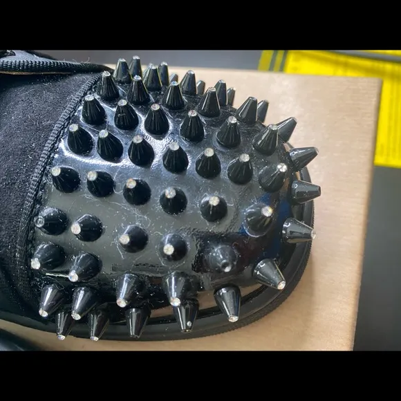 CHRISTIAN LOUBOUTIN Spike Suede High Top Sneaker