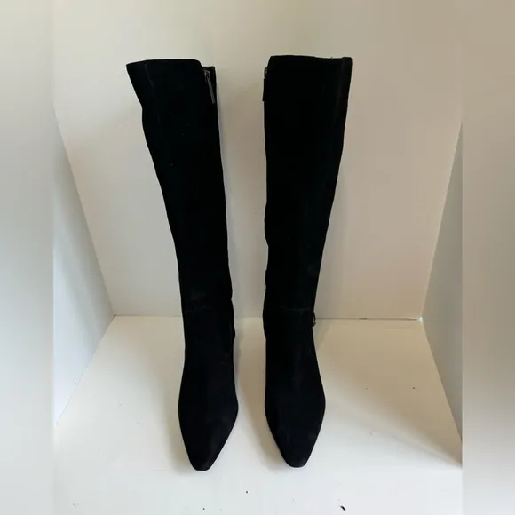 Circa Joan &amp; David CJ Entertain Gray Suede Buckle Detail Boots Size. Size 9.5