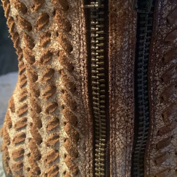 Circle G  leather by Corral Braided Leather Ankle Boot
