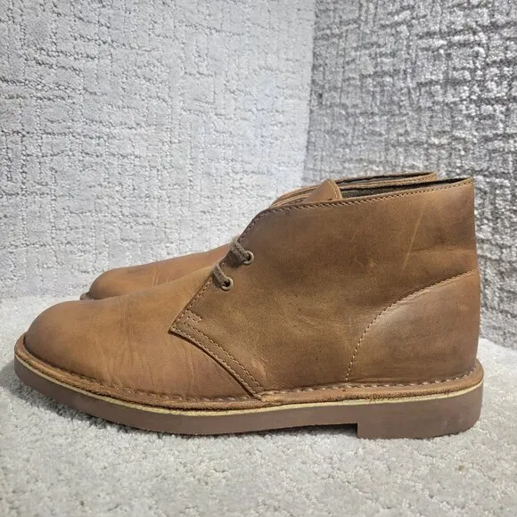 Clarks Bushacre Men's Size 8.5M Brown Leather Nubuck Chukka Boots 260822863085