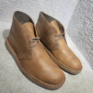 Clarks Bushacre Men's Size 8.5M Brown Leather Nubuck Chukka Boots 260822863085