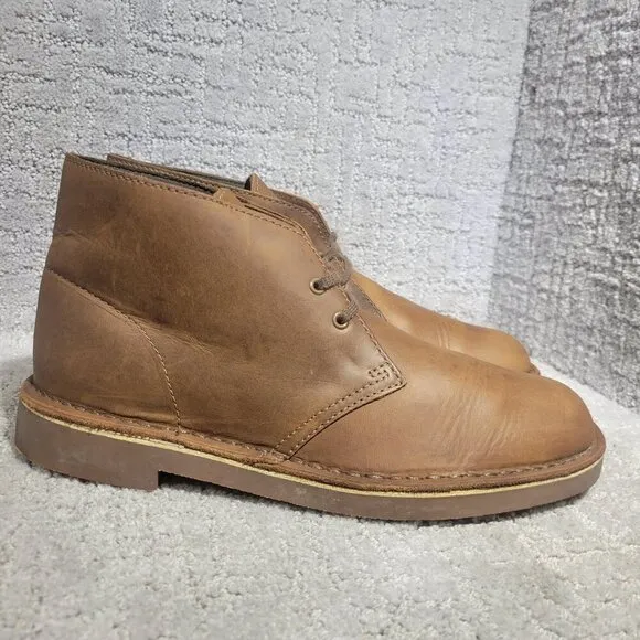 Clarks Bushacre Men's Size 8.5M Brown Leather Nubuck Chukka Boots 260822863085