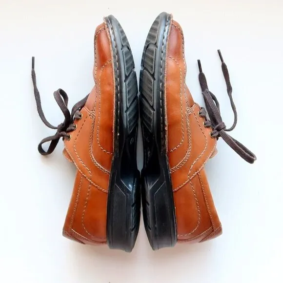 Clarks Caramel Brown Leather Lace-up Men's Shoes Size 9.5