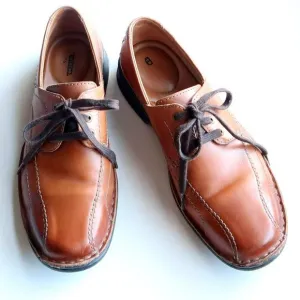 Clarks Caramel Brown Leather Lace-up Men's Shoes Size 9.5