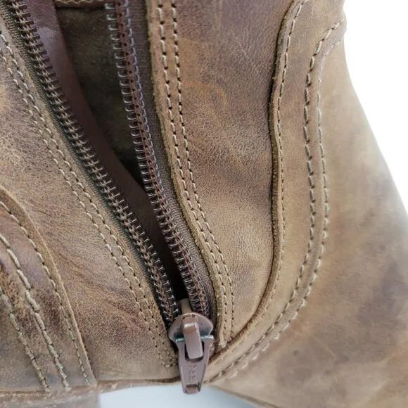 Clarks Carleta Womens Size 8.5 Brown Leather Ankle Booties Boots Shoes