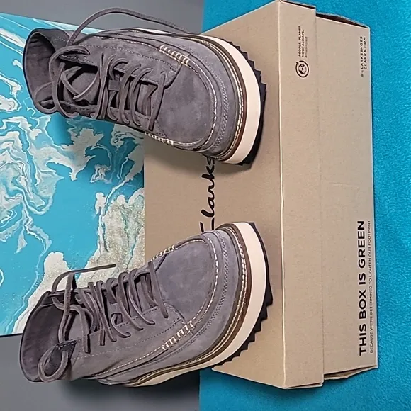 Clark's ClarkHill Mid Dark Grey Suede Boots