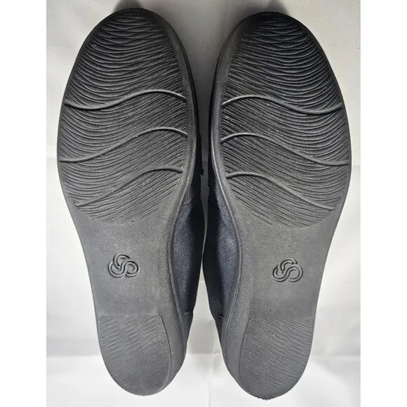 Clarks Cloud steppers Silliman 2.0 Hope Dark Blue, man made penny loafers 10 M