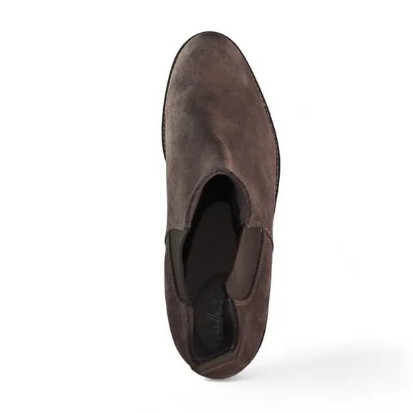 Clarks Paulson Up Suede Pull-on Chelsea Boots Brown Men's 13