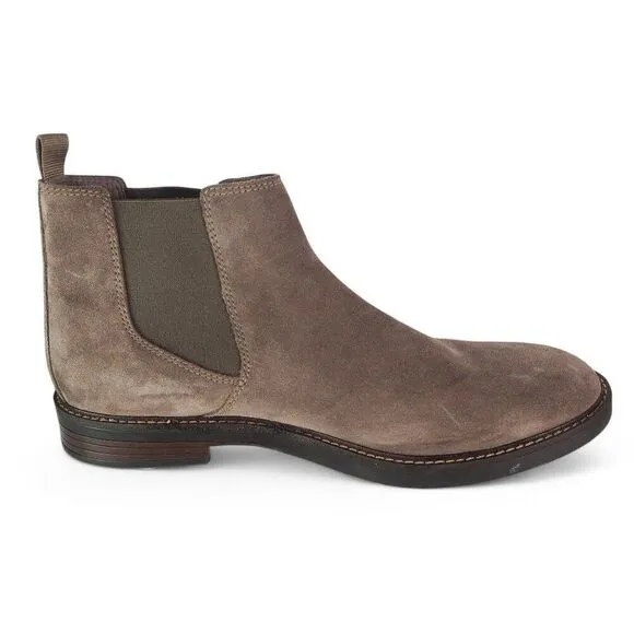 Clarks Paulson Up Suede Pull-on Chelsea Boots Brown Men's 13