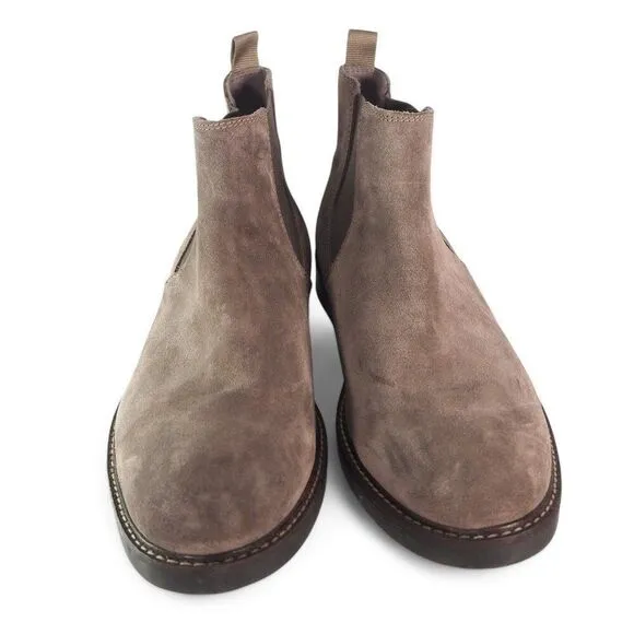 Clarks Paulson Up Suede Pull-on Chelsea Boots Brown Men's 13