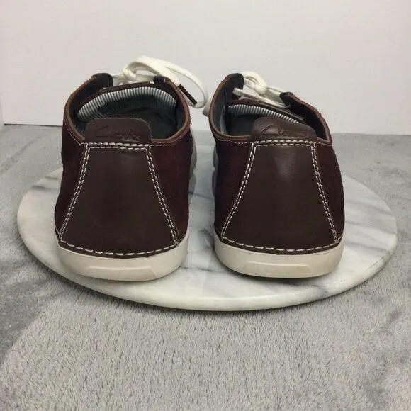 Clarks Weaver 26068077 Mens Burgundy Suede Lace Ups‎ Casual Shoes