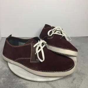 Clarks Weaver 26068077 Mens Burgundy Suede Lace Ups‎ Casual Shoes
