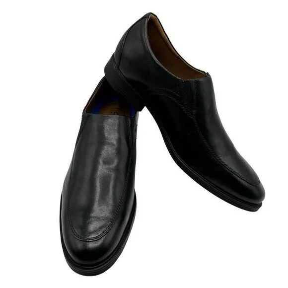 Clarks Whiddon Step Black Leather Loafer Men's 11 NWOT