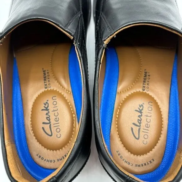 Clarks Whiddon Step Black Leather Loafer Men's 11 NWOT