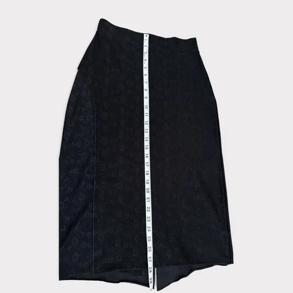 Classic - Black Rose Print Tango Skirt with Overlap Size M