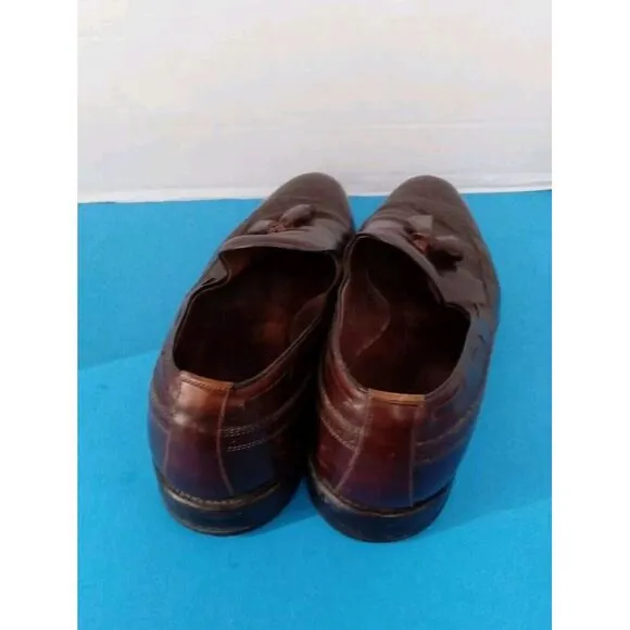 Classic Brown Leather Tassel Loafers Wingtip‎ Dress Shoes