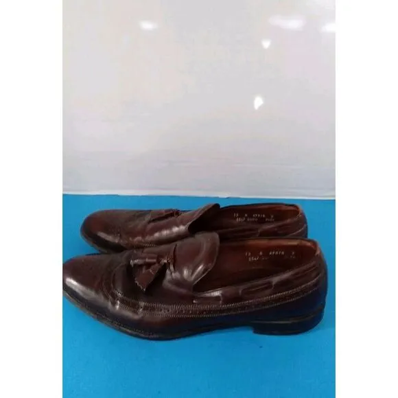 Classic Brown Leather Tassel Loafers Wingtip‎ Dress Shoes