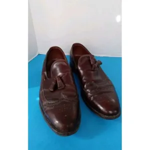 Classic Brown Leather Tassel Loafers Wingtip‎ Dress Shoes
