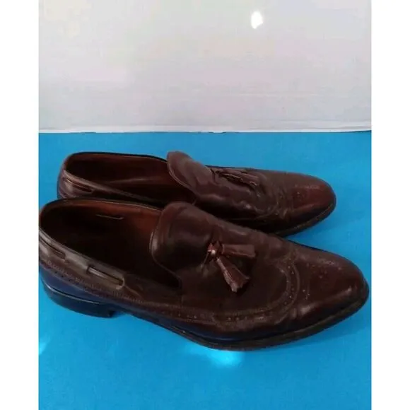 Classic Brown Leather Tassel Loafers Wingtip‎ Dress Shoes