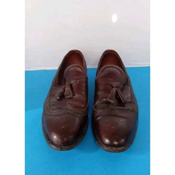Classic Brown Leather Tassel Loafers Wingtip‎ Dress Shoes