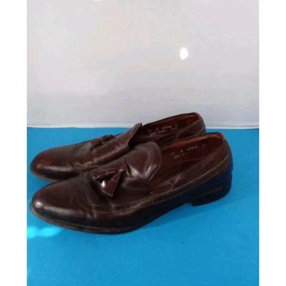 Classic Brown Leather Tassel Loafers Wingtip‎ Dress Shoes