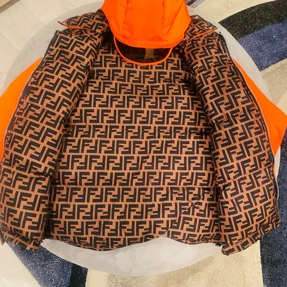 Classic Fendi Monogram Print (Reversible) Jacket. *Needs a New Zipper*