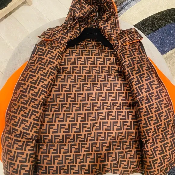 Classic Fendi Monogram Print (Reversible) Jacket. *Needs a New Zipper*
