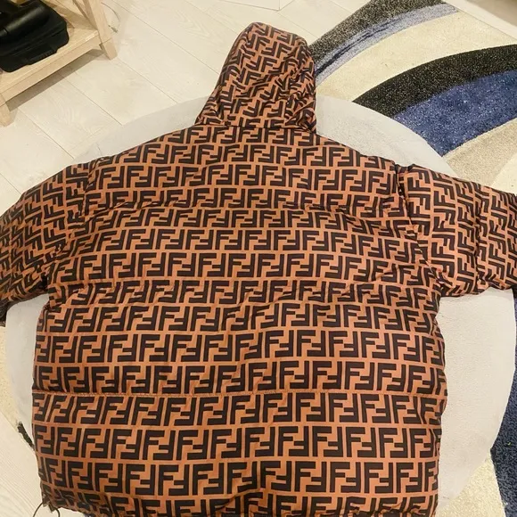 Classic Fendi Monogram Print (Reversible) Jacket. *Needs a New Zipper*