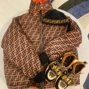 Classic Fendi Monogram Print (Reversible) Jacket. *Needs a New Zipper*