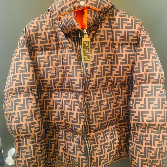 Classic Fendi Monogram Print (Reversible) Jacket. *Needs a New Zipper*