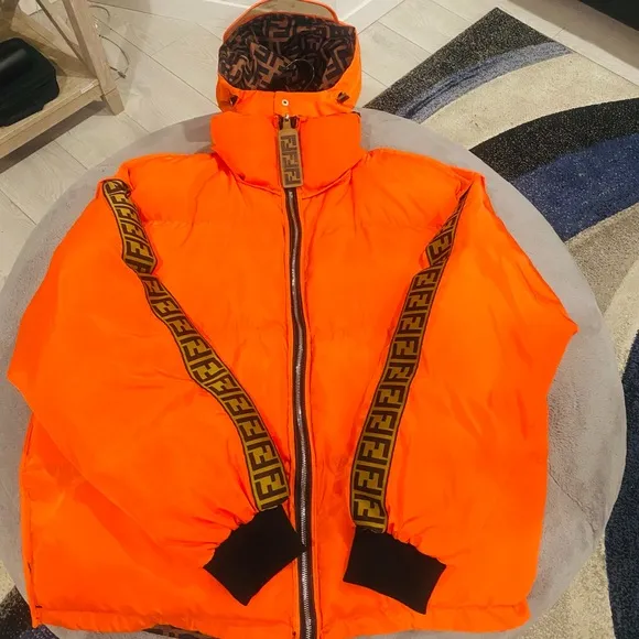 Classic Fendi Monogram Print (Reversible) Jacket. *Needs a New Zipper*