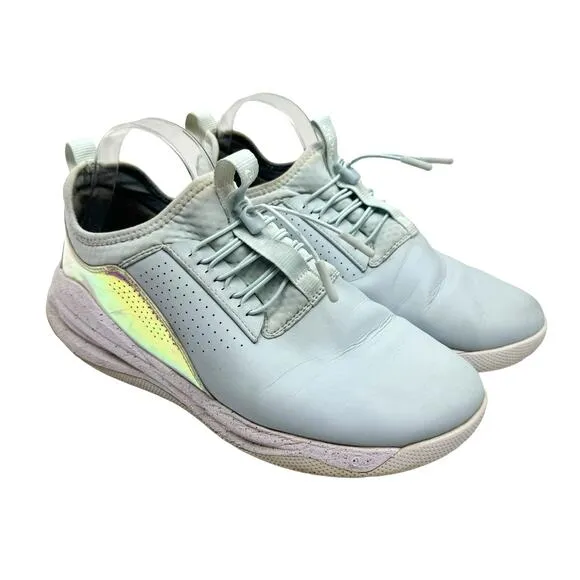 CLOVE Limited Edition Classic Light Blue Holographic Unisex Slip On Shoes