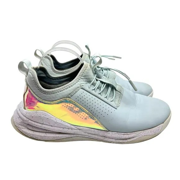 CLOVE Limited Edition Classic Light Blue Holographic Unisex Slip On Shoes