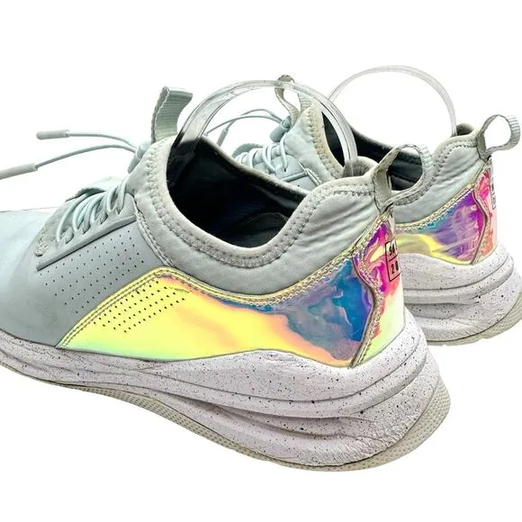 CLOVE Limited Edition Classic Light Blue Holographic Unisex Slip On Shoes