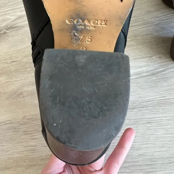 Coach Black Leather Boots