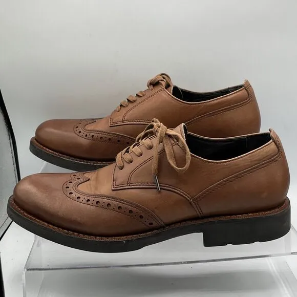 Coach Bleecker Wingtip brogue Derby Shoes Men’s 12D Brown Leather Lace-Up G1550