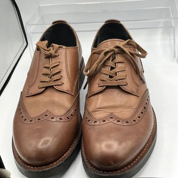 Coach Bleecker Wingtip brogue Derby Shoes Men’s 12D Brown Leather Lace-Up G1550