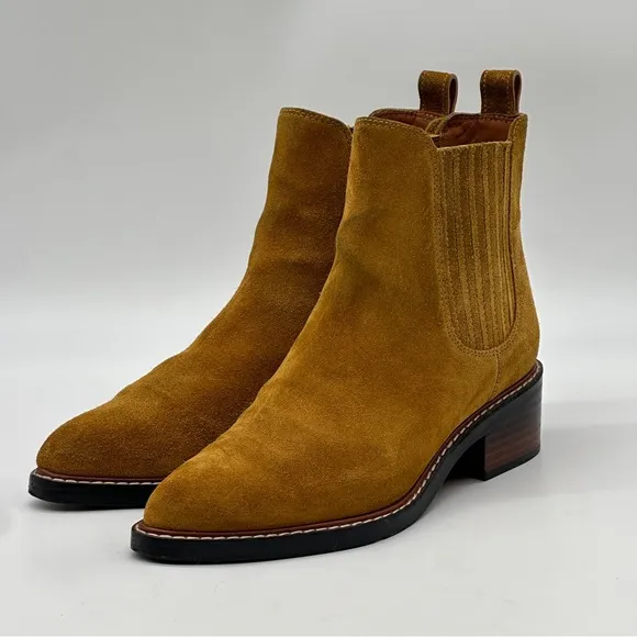 Coach Bowery Suede Chelsea Ankle Boots. Size 7