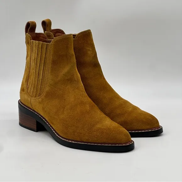 Coach Bowery Suede Chelsea Ankle Boots. Size 7