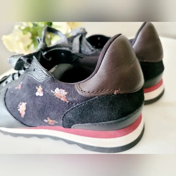 Coach C142 Runner Sneaker Genuine Leather Baby Bouquet Print Cotton Lining US 10