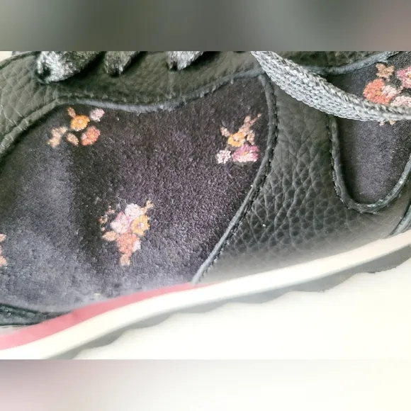 Coach C142 Runner Sneaker Genuine Leather Baby Bouquet Print Cotton Lining US 10