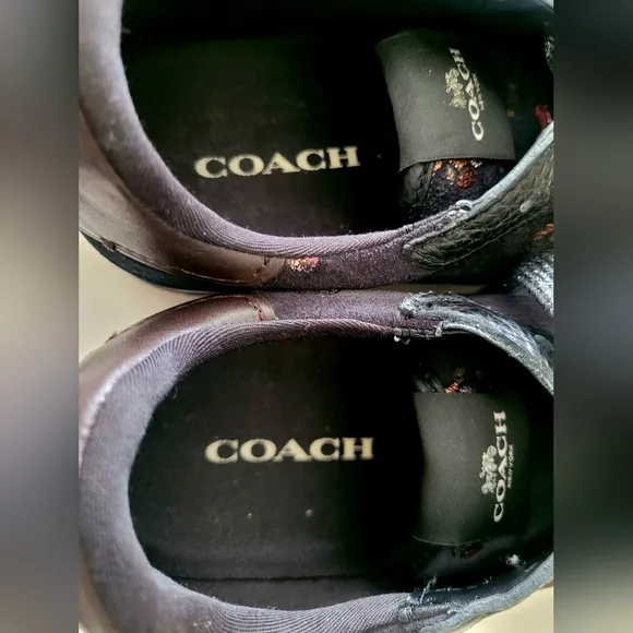 Coach C142 Runner Sneaker Genuine Leather Baby Bouquet Print Cotton Lining US 10