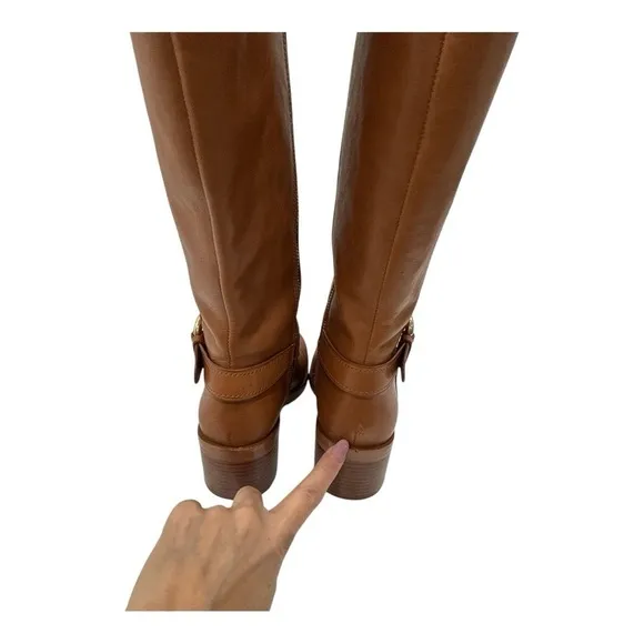 Coach Carolina Brown Buckle Mid Calf Leather Riding Boots Size 7 B