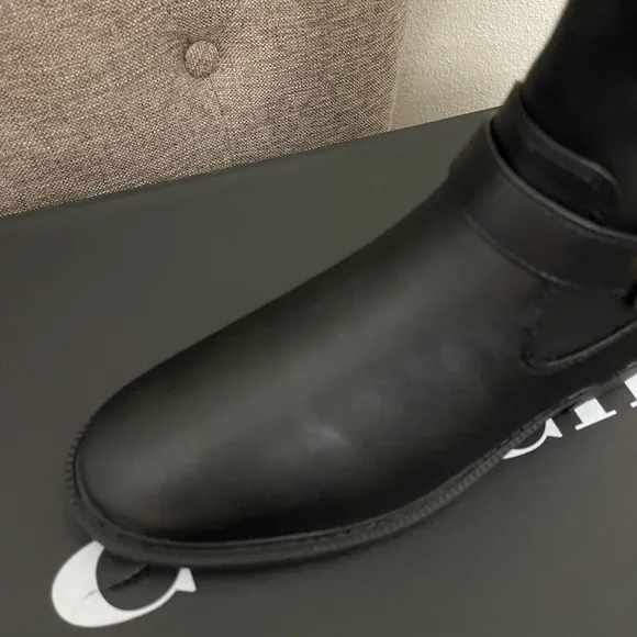 COACH Farrah Leather Boot Black Size 7.5